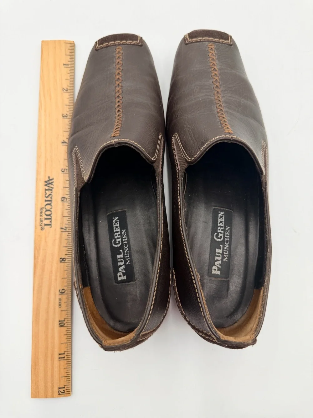 Paul Green Brown Leather & Suede Shoes Jada Sport Vintage Fashion Slip On Sz 5